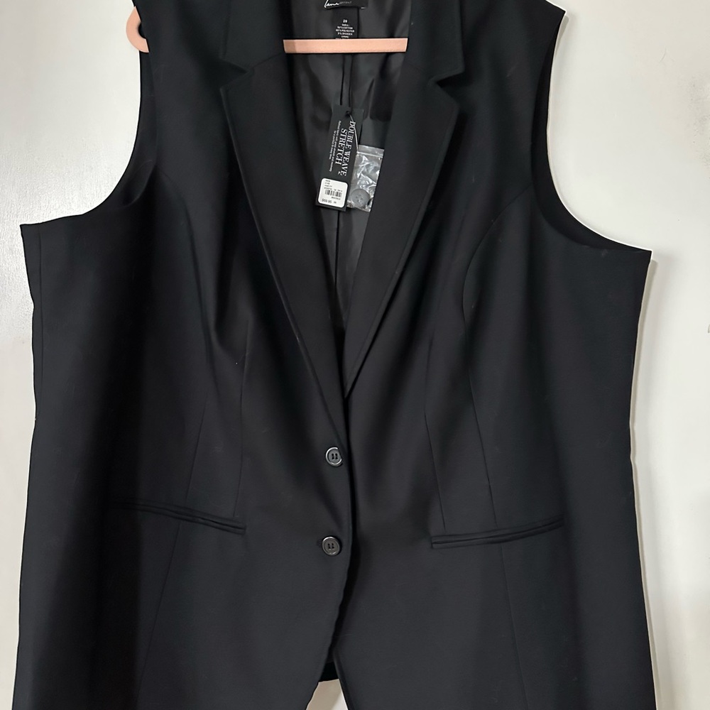 Lane Bryant Black Sleeveless Blazer